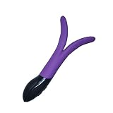 DuRone(TM) 防水ウサギのバイブレーター、セックス玩具マッサージャー充電式Gスポット、女性のセックスマシン用シリコーンデュアル・モーターズバイブレーター[パープル]