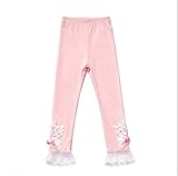 WIN　女児レギンス パンスト ガールズ スパッツ タイツ パンツ キッズ 子供 ジュニア 女の子 春秋 カジュアル　女児レギンス パンス (100cm, ピンク)