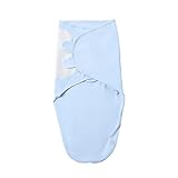 MOEKIBYおくるみ コットン 100% 赤ちゃん ベビー ブランケット アフガン かわいい ベビー スリーパー 寝袋 春夏秋冬用 子供用 赤ちゃん対応 (ブルー, s)