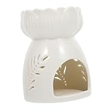 GARVALON 気化器 オイルバーナー 香灰入れ ャー テーパーキャンドルホルダー キャンドルタルトバーナー 香りのディフューザー 香炉飾り アロマティーライトストーブ セラ 白い