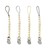 Perfk ベビー　おしゃぶり　歯がため　木製　おしゃぶりホルダー　おしゃぶりチェーン　全2スタイル - スタイル2