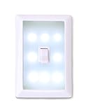 明るいZeal電池式LED夜間ライトスイッチ(電池付属、3 " W x 4.5 " H、ホワイト) – Stick Nightlight – コードレスライトFlipitライト – Bright Ni