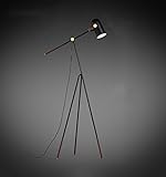 ノルディックフロアランプ、アルミ製のベッドルームリビングルームモダンシンプルなled三角形長腕釣りランプフロアランプの調整が可能フットスイッチマットブラック クリエイティブ