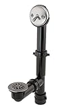Americanバルブtd2bntl Bath Drain 1 – 1 / 2インチTripレバーブラックポリパイプトリム、つや消しニッケル