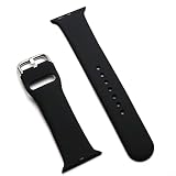 【保証付】アップルウォッチ バンド Apple Watch iwatch アイウォッチ ソフト シリコン 38mm 40mm 41mm 対応 ラバー ベルト applewatch 交換ベルト 【AP-5】 (ショート, ブラック)