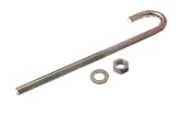 フックボルトm8 X 160 MM withナットとワッシャーYZP ( Pack of 24 )