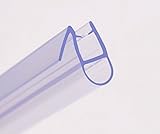 Bath Shower Screen Door Seal For 4-6 mm Glass Up To 8 mm Gap