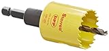Starrett AVH1116 Bi-Metal Dual Pitch Professional Hole Saw with Quickshot Arbor, HSS Teeth, 1-11/16 