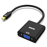 BENFEI Mini DisplayPort - VGA、Mini DP ディスプレイポート - VGA (Thunderbolt 2対応) オス - メス アダプター ThinkPad SurfacePro PC…