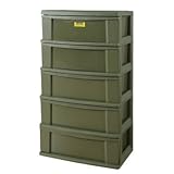 ワイドワゴン たんす 洋服 収納 引き出し 押入れ収納 衣類収納 衣装ケース 収納ケース シェルフ ミリタリー アーミー (5段)