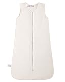 Kidsform Unisex Baby Cotton Zip Sleeping Bag Wearable Blanket Sleepsack Sleeper Pajamas Off White Si