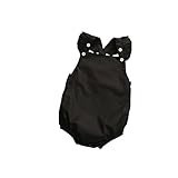 Ochine　新生児　幼児　女の子　純色　ロンパース　ブラック　ピンク　ノースリーブ　カバーオール　可愛いボタン付き　パジャマにも　カジュアル　0～18ヶ月設　70　80　90　100