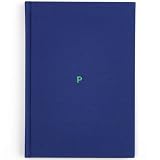 P BOOK パスワード管理ノート インデックス付 かんたん検索 アルファベット順 A-Z 記録帳 忘れ防止 ハードカバー コットンリネン表紙 A5 KEFU（ケフ）／ブルー