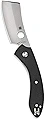 Roc Cleaver, Black G10 Handle, Bead Blast Plain w/Clip
