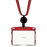 オープン工業 吊り下げ名札 アーバンスタイル 名札 カードホルダー ネームホルダー リール IDカード 名刺サイズ ハードケース 1枚 レッド 赤 NU-4P-RD