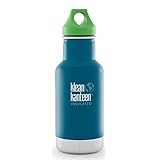 Klean Kanteen Insulated Stainless Steel Water Bottle, 12-Ounce (12-Ounce, Winter Lake (Green Loop Ca