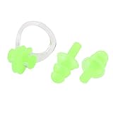 DealMuxペア水泳保護設定ノーズクリップ耳栓グリーン