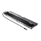 j5create USB Cドッキングステーション - 最大3つのディスプレイを同時にサポート | HDMI、DisplayPort、VGA、100W PD高速充電、ギガビットイーサネット | Type Cケーブルコンパートメント付き (JCD543)