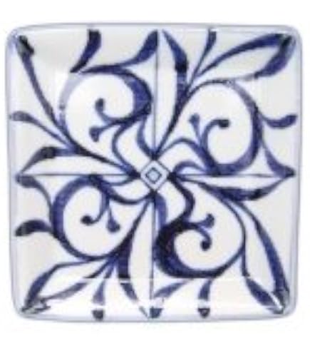 Amazon | 砥部焼 梅山窯 9.7寸布目角皿（唐草） | 梅山窯 | 小皿 通販