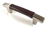 キャビネットハンドルストア – イタリアBurgandyレザーfor 3 "センターをセンターキャビネットPull