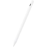 エレコム タッチペン iPad専用 パームリジェクション対応 磁気吸着 USB-C充電 ペアリング不要 交換ペン先2個付属 ホワイト P-TPACSTAP05WWH