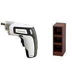 『電動ドライバー 充電式 RD110-W ホワイト』と『ラック スペースフィット 幅20×奥行29×高さ60cm ウォールナット S-SFR6020』のセット
