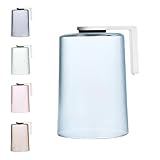 歯磨きコップ コップホルダー 洗面所 洗面台 マグネット 歯磨き スタンド ホルダー収納 おしゃれ 浮かせる 家族分 カビない 水切り コップスタンド 逆さ (ライトブルー)