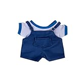 COZENTA 人形 ぬいぐるみ ぬい服 オーバーオール Tシャツ セット (20cm ブルー)