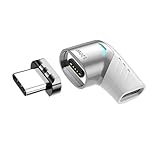 usb c 変換アダプタ タイプc マグネット usb マグネット usb c マグネット PD120W 磁気アダプター Type-C L字型 急速充電 5A対応 120W 高速データ転送 480Mbps USB-C マグネットコネクタ (ホワイト)