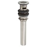Jaclo 815-sn X Long Thirdグリッドドレインwithオーバーフロー、1 – 1 / 4 " x 8インチ、サテンニッケル