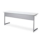 コクヨ Campus Desk 教育施設用家具 キャンパスデスク(W1800) 3人用 ワイヤー棚 スチール幕板 奥行き450タイプ 本体カラー:SAW/天板カラー:PAW