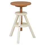 回転スツール 回転椅子 木製 ラバーウッド 床キズ防止フエルト付き 【代引不可】 生活用品 インテリア 雑貨 インテリア 家具 椅子 スツール [並行輸入品]