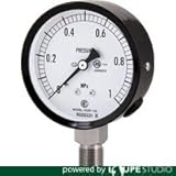 長野 普通形圧力計(A枠立形・φ75・G3/8B・0.0~0.16Mpa) AC20-133-0.16MP