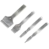 オーディオファン 菱目打ち 高速度鋼 レザークラフト 工具 (4.0mm) 4本