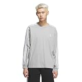 [アディダス] ESS+ 3ストライプス 長袖 Tシャツ メンズ JUP88 ミディアムグレーヘザー(JW6936) L