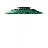 三段パラソル 270cm【ラプソディー-RHAPSODY-】（パラソル 3段 270cm）グリーン