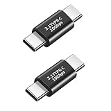 Phyxiul USB アダプター タイプc 変換アダプタ 2個セット 10Gbpsデータ転送 65W 5A急速充電 USB Type C 変換 タイプC 延長コネクタType C 高性能デバイスに対応 (type-c オス-オス)