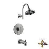 Design House 525691 Geneva Tub and Shower Faucet, Satin Nickel by Design House