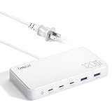 USB 充電器 Type-c 合計120W PD 急速充電器 5ポート【単ポート100W/GaN 採用/PPS&QC4+対応/2台ノートPC同時充電可/1.2Mケーブル】USB-C*3&USB-A*2 コンセントMacBook対応 スマホ充電器 PSE認証 パソコン/iPhone15/Galaxy/Android/タブレットなどその他機器(白)