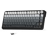 ATTACK SHARK X85Pro ゲーミングメカニカルキーボード ブルーベリースイッチ ガスケットマウント リニア PBTキーキャップOEMカスタマイズ ワイヤレス 無線 3接続モード 2.4G/Bluetooth/USB-C TFTスクリーン ホットスワップ 5層パッド＆CNCメタルノブ 75% 81キー アンチゴースト 日本語説明書【技術基準適合証明219-249332】（月夜）