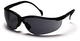 (12 Pair) Pyramex Venture II SB1820S Safety Glasses Black/Grey by Venture