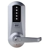 Kaba 5021BWL-26D-41 Cylindrical Pushbutton Lock With Lever Bic Ko Us26D, Satin Chrome [並行輸入品]