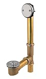 Americanバルブtd5crtc Bath Drain 1 – 1 / 2インチツイストと閉じ真鍮トリム、クローム