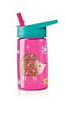 Crocodile Creek Kids Hedgehog Flip Straw Girls Tritan Drinking Bottle Pink 7 [並行輸入品]