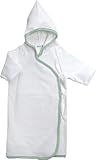 Under the Nile Bath Time Favorites Hooded Terry Kimono in Sage Trim (New Born to 6 months) by Under 