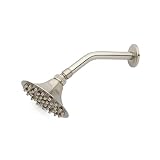 Naiture 5 – 1 / 4 "ヘッド幅真鍮Rainfallノズルシャワーヘッド標準アーム4アーム長さと4で仕上げ Arm Length: 12 Inch SE929139-12SN
