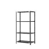プラス AB 抗菌 スチールラック 耐荷重150kg/段 4段 幅88.7 奥行61.2 高さ180cm AB-1086-4 ブラック 437065