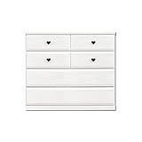 アルファタカバ オシャレなママ必見のキュアセレクトシリーズ 100cm幅4段ホワイト取っ手ハートブラック