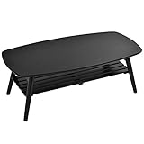 【Amazon.co.jp 限定】オーエスジェイ(OSJ) ちゃぶ台 ブラック 幅90×奥行35×高さ31cm 折りたたみテーブル