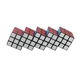 TAKEYスピードマジックキューブ3次3-In-1シャムミックスアンドマッチパズルキューブ、難易度の高い教育用脳トレーニングエイリアンキューブリラックス減圧おもちゃ (5 つ並べて 6 つ結合したルービック キューブ (黒))